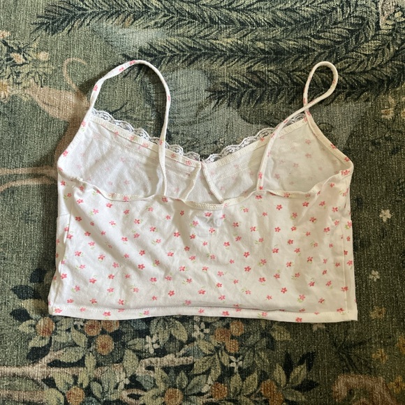 Cropped ditsy floral tank top - Picture 2 of 3